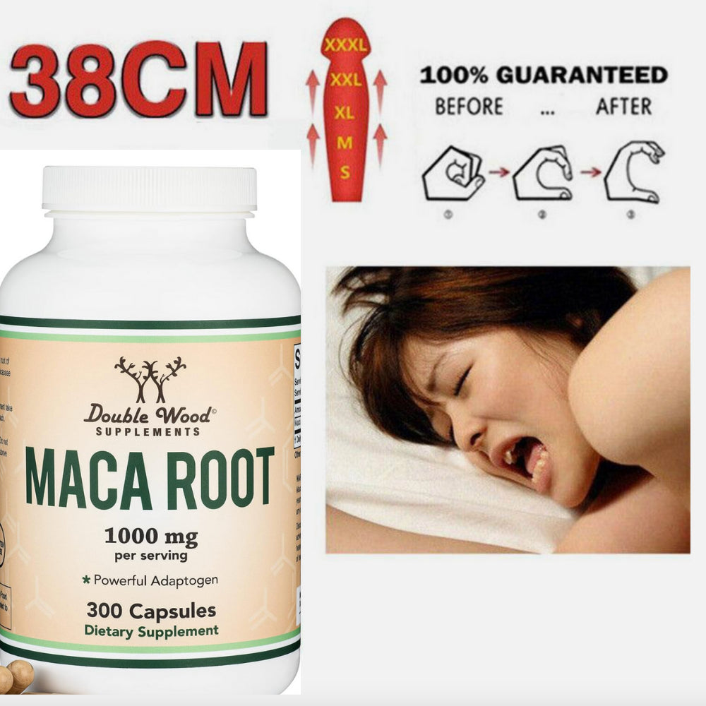 Organic Maca Root Capsules | 300 Pills | Peruvian Maca Extract for Men & Women