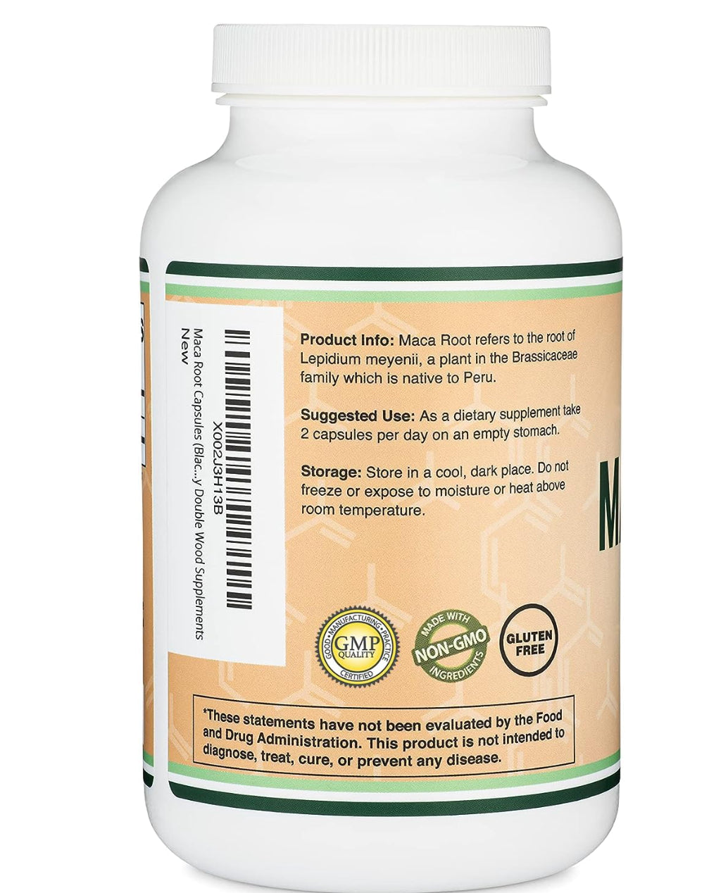 Organic Maca Root Capsules | 300 Pills | Peruvian Maca Extract for Men & Women