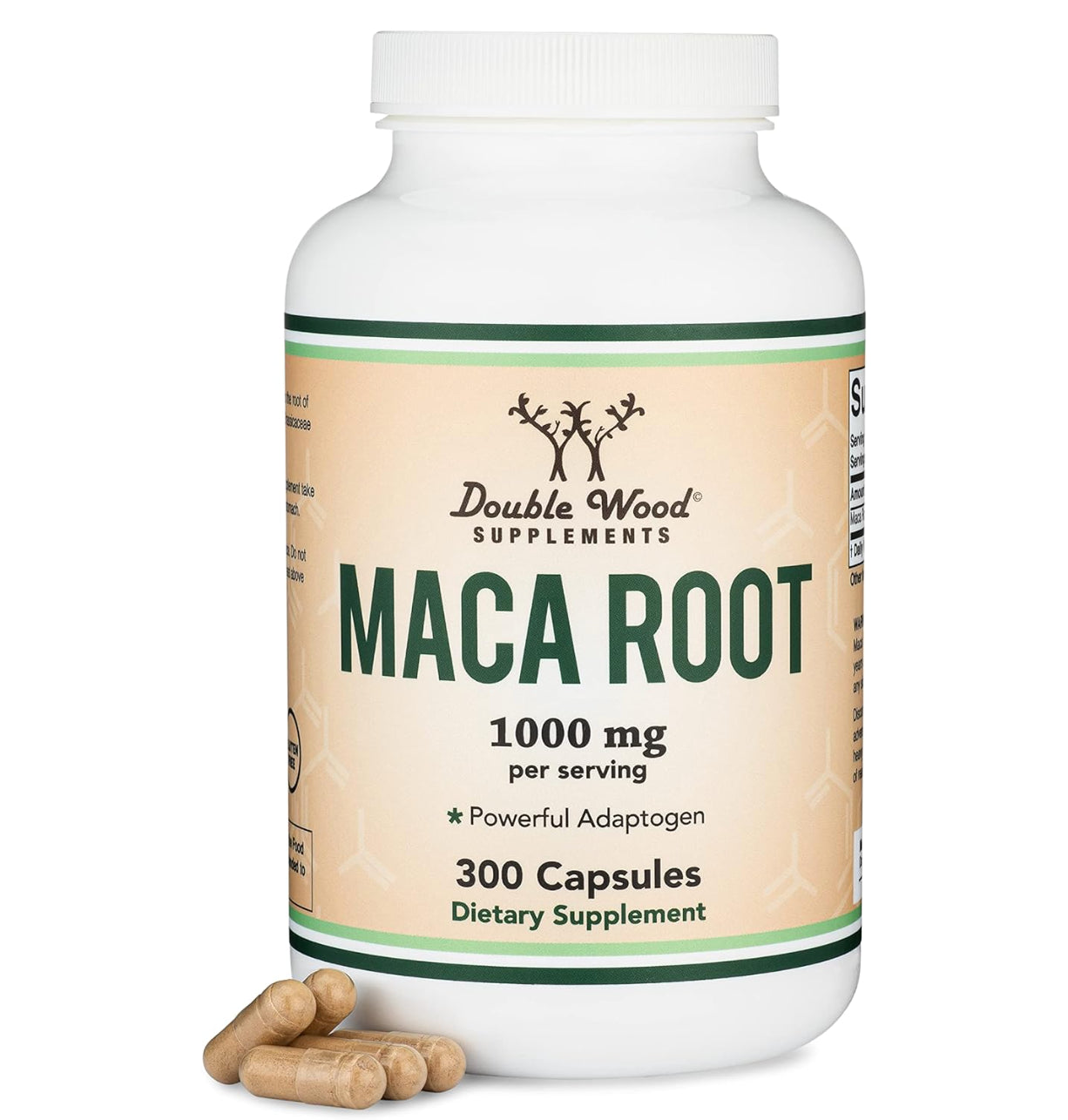 Organic Maca Root Capsules | 300 Pills | Peruvian Maca Extract for Men & Women